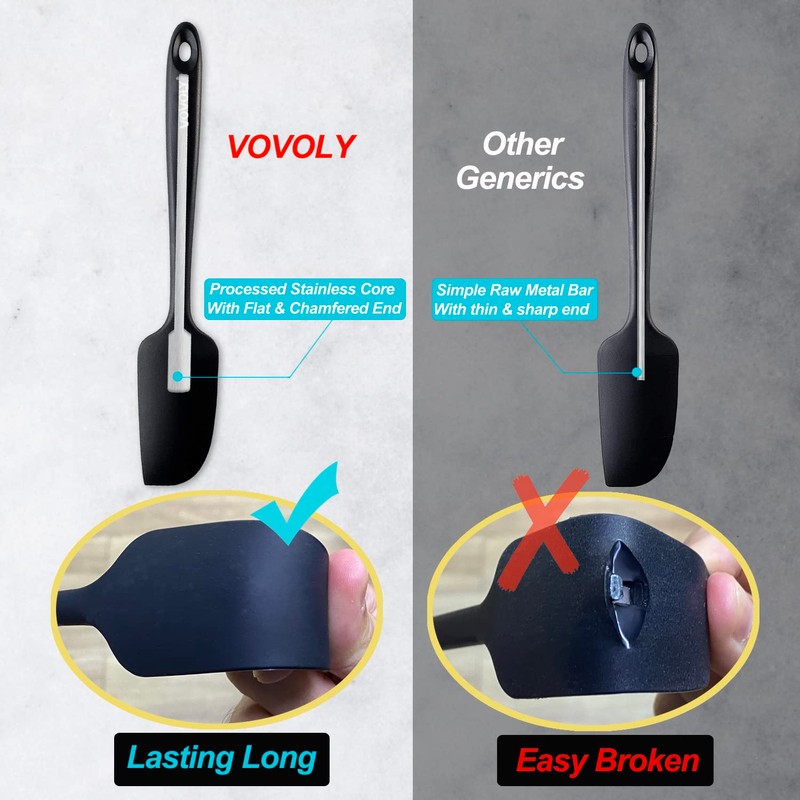 Mini Silicone Spatula - BPA Free Pro-Grade 600ºF Heat-Resistant Non-Stick