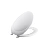 KOHLER K-4615 Revival Elongated Toilet Seat with Polished Chrome Hinges,