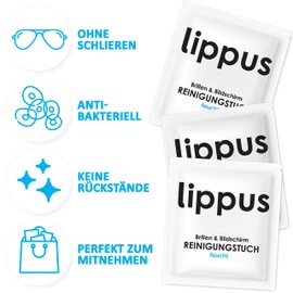 lippus Premium Glasses Cleaning Cloth [Pack of 210] - Suitable for All Glasses, Screens & Cameras - Streaks and Residue-Free - Cleans & Disinfects