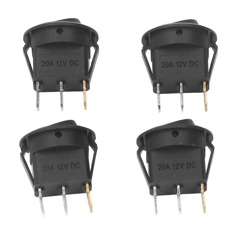 20Pcs 12V Round Rocker Switch LED Light 3 Pin 2