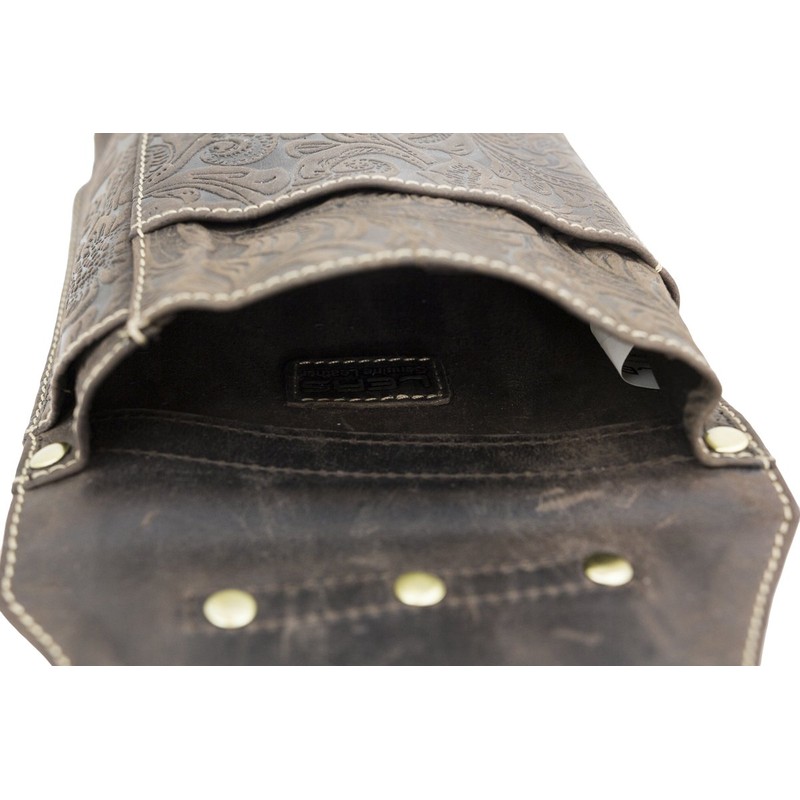 Waiter bag case Vintage-Style LEAS, Genuine Leather, brown - ''LEAS