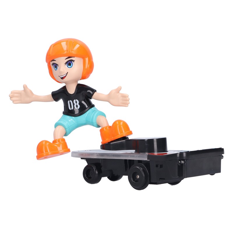 Children Electric Cartoon Scooter Toy Music Light 360° Rotation Stunt