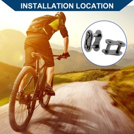 Hihaha 420 Chain Master Link 50cc 90cc Pit Bike Connector/Inner Chain Master Link Accessories for Bicycle/Durable Aluminum Alloy/2Pcs Silver Tone