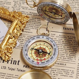 SFr luminous gold plate compass