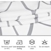 xinbai Grey and White Striped Fabric Shower Curtain for Bathroom