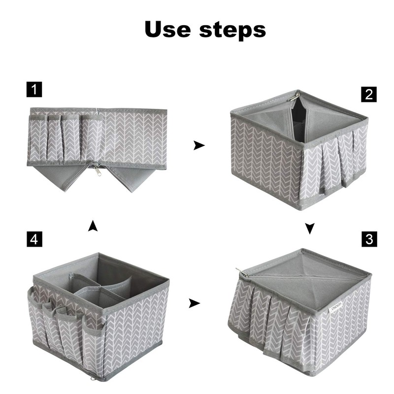 VERONLY Cosmetic Storage Bins Makeup Organizer, Adjustable Multifunction Storage Box