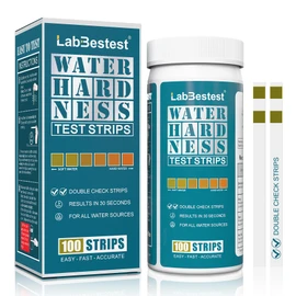 LabBestest Water Hardness Test Kit & Hard Water Test Strips for Softener