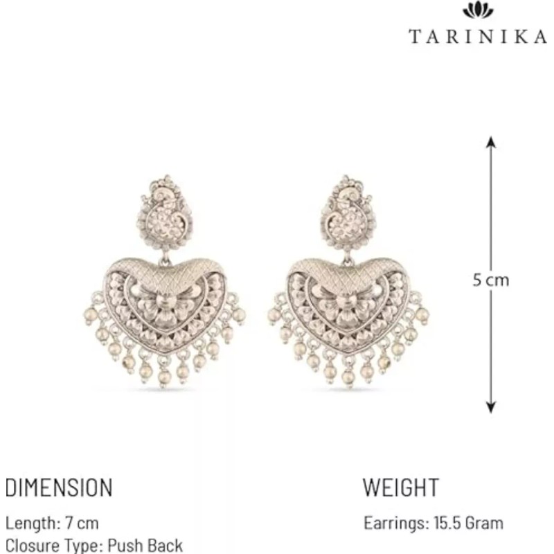 Tarinika Par Aretes Tradicionales De La India Diseño Pavo Real