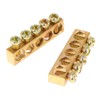 Pack of 10 Wire Screw Clamp, 5-Hole Brass Electrical Distribution