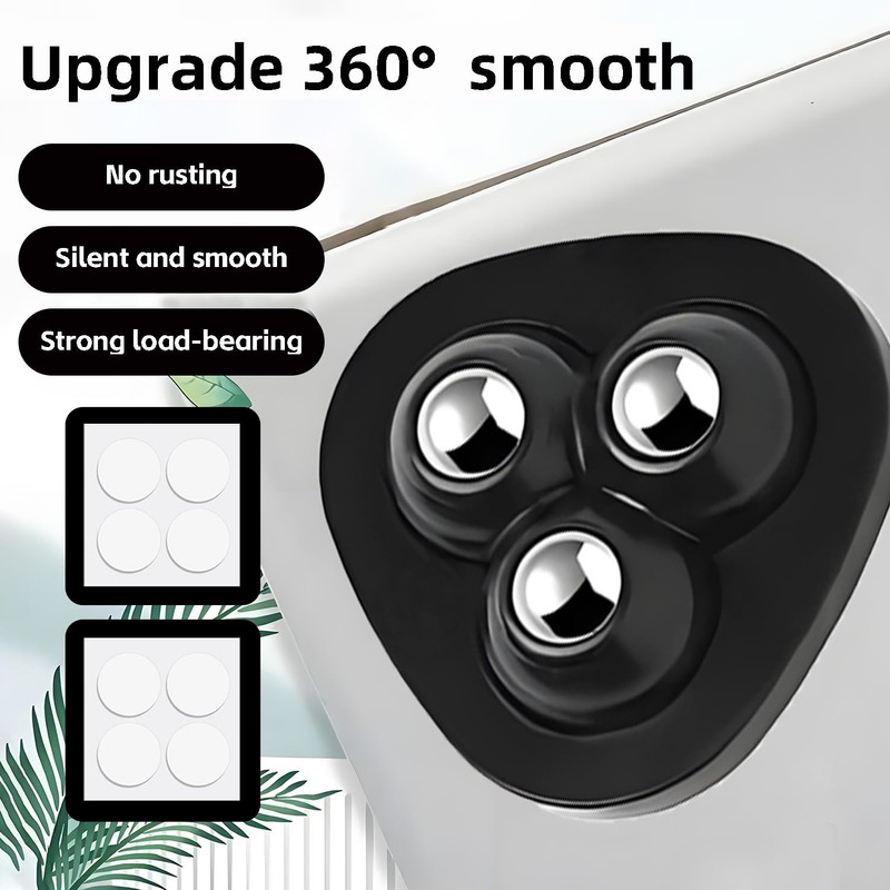 uadbau Appliance Slider, 8 Pack Self Adhesive Mini Caster Wheels,