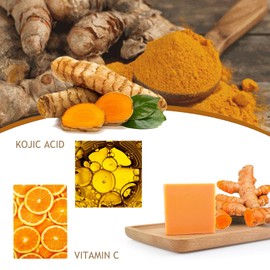 Turmeric Soap-Turmeric Natural Soap Bar-Turmeric Hand Soap for Correct Acne Dark Spots,Tend Skin Moisturizing Deep Cleansing Erase Fine Lines Firming Face And Body (1 PACK)
