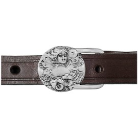Indiana Metal Craft Nouveau Woman Buckle and Belt EX3B IMC-Retail 42 Chestnut Brown