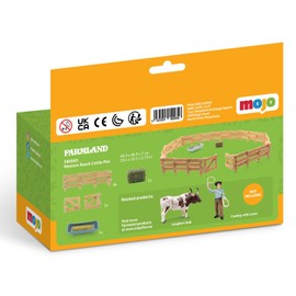 MOJO – Western Ranch Cattle Pen Playset | Hand-Painted Toy Figure | Farm & Horses Collection | True to Life & Highly Detailed | Designed in UK