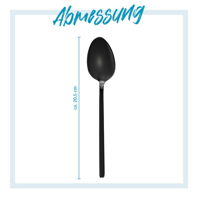 GRÄWE Table Spoon, Soup Spoon, 6-Piece Dinner Spoon, Cutlery Set,