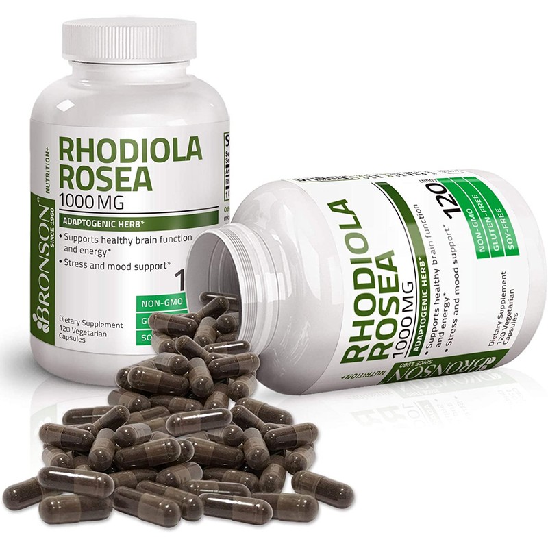 Bronson Rhodiola Rosea 1000Mg Supplement - Adaptogenic Herb for Brain,