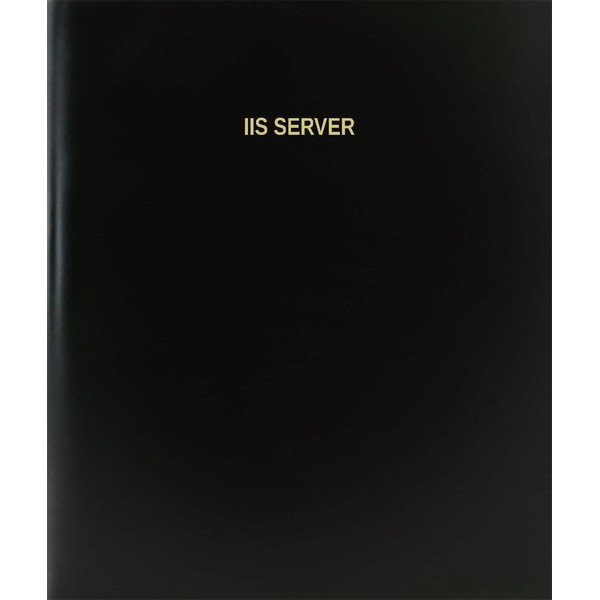 BookFactory® Iis Server Log Book/Journal/Logbook - 120 Page, 8.5"x11", Black