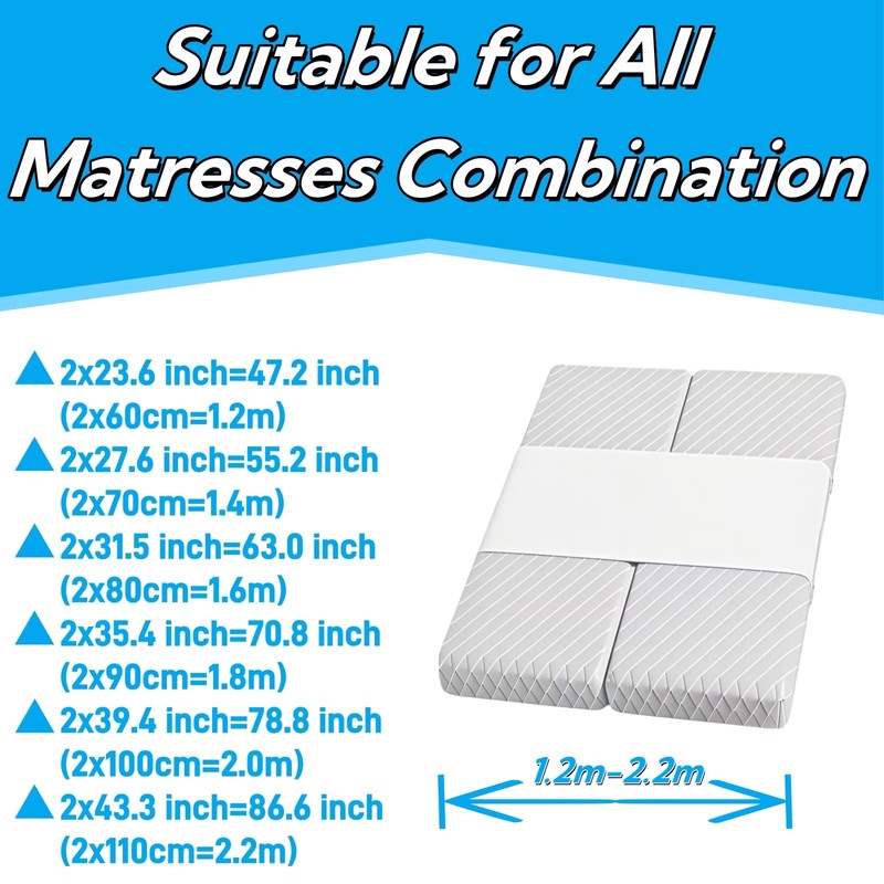 WHXZNJGN Bed Bridge Twin to King, Extra Long Bed Converter