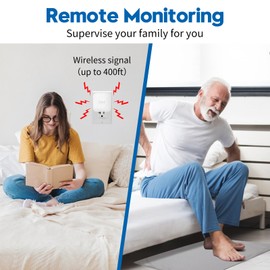 briidea Wireless Floor Alarm Mats for Remote Monitoring of Elderly/Sleepwalkers, Helping You Care for Your Loved Ones, Ensuring You Have Restful Nights, Floor mat Size 21" x 29"