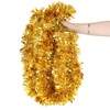 KIMOBER 33 Ft Christmas Tinsel Garland, Golden Metallic Garland for