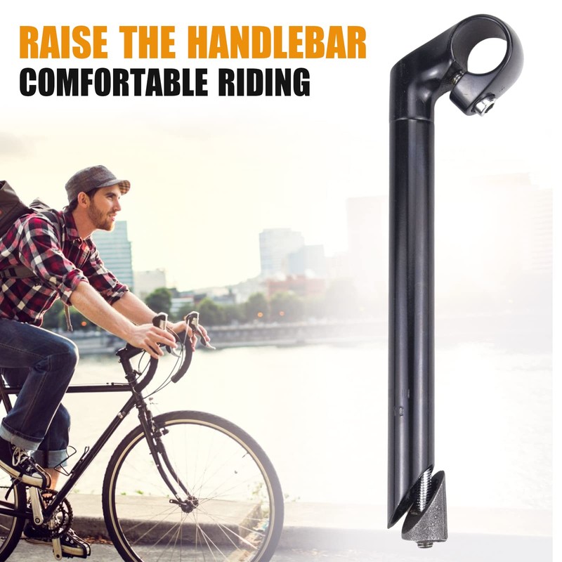 WEEROCK Bike Stem 25.4mm*22.2mm Aluminum Alloy and Steel Gooseneck Shape