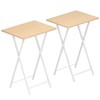 HOOBRO Folding TV Tray Tables, Set of 2 Side Table