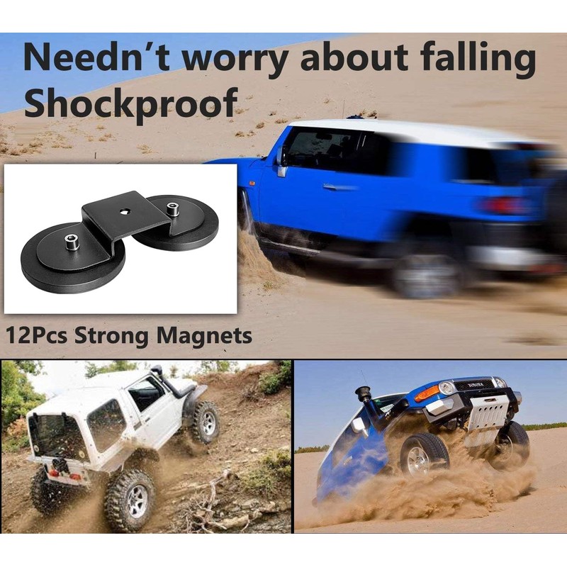WFPOWER 2 Pack Strong Magnet Base Bracket for Light Bar,