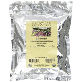 Starwest Botanicals Organic Turmeric Root Powder, 1 Pound Bulk