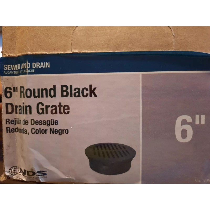 NDS 6" Round Black Drain Grate
