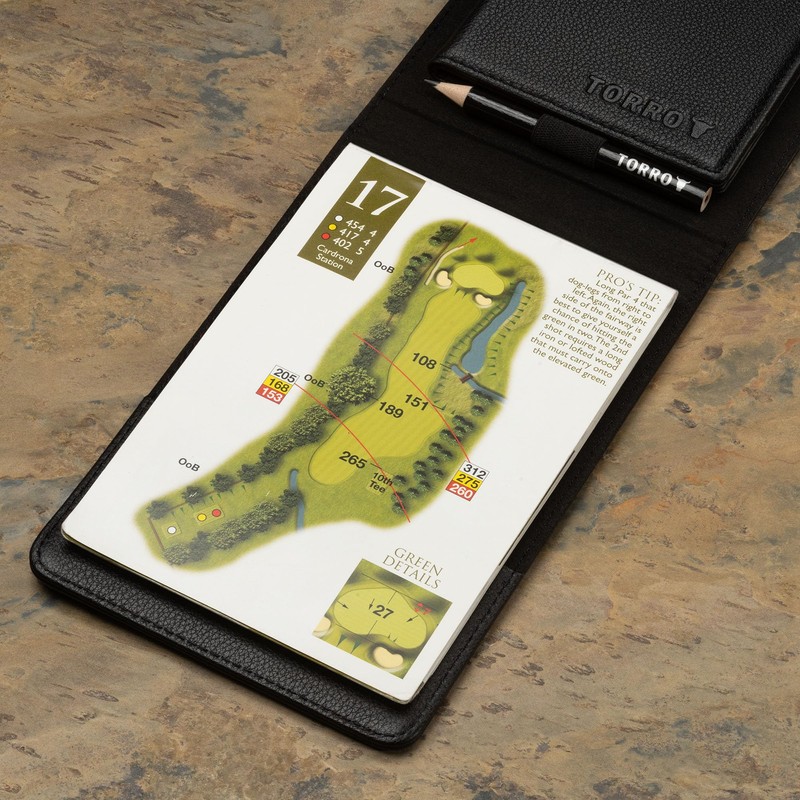 TORRO Golf Scorecard and Yardage Book Holder – Genuine Leather