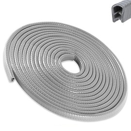 Car Door Edge Guards,16.4Ft (5M) Universal Rubber U Shape Edge Trim,Car Door Protector Edge,No Glue Automotive Door Edge Guard,Automotive Trim,for Cars,Trucks,SUV (Gray)