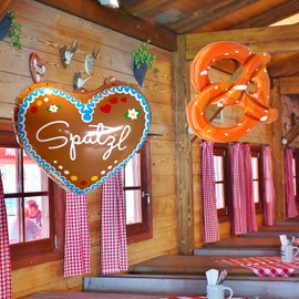 Inflatable "Pretzel" 40 cm – Decoration Bakery Oktoberfest Garden Party Carnival Fancy Dress King Prince Princess Birthday