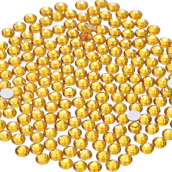 BELLEBOOST 600PCS SS30/6mm Crystal Rhinestones (Topaz), Bedazzling Flatback Glass Rhinestones