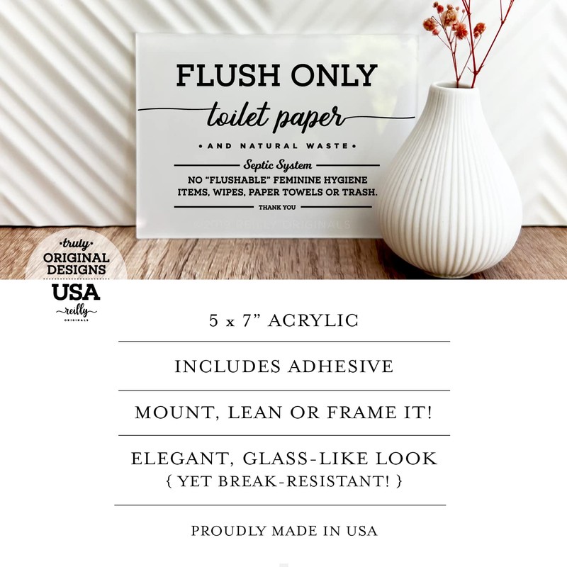 Reilly Originals 5x7 Inch Flush Only Toilet Paper & Natural