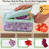 Brieftons QuickPush Food Chopper: Vegetable Dicer Slicer, Onion Cutter, 3