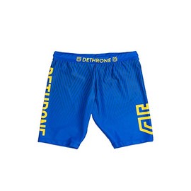 DETHRONE Men's Vale Tudo Shorts 2.0 - Long (Small, Royal)