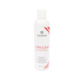 Cuccio Pro Ultra Clear Monomer - Produce Stronger, More Durable, Clearer And Brighter Nails - Prevents Yellowing - Guarantees No Crystallization - Translucent Finish - Liquid Formula - 8 Oz