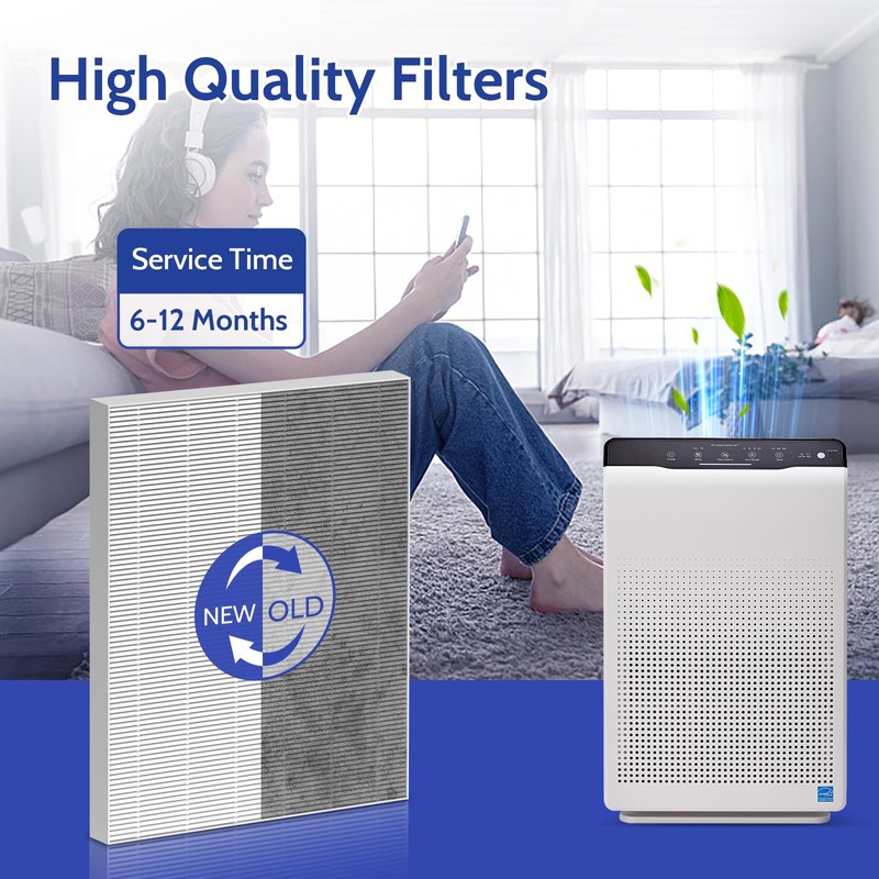 XBGG 4 Pack 115115 HEPA Replacement Filter Compatible with Winix