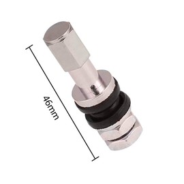 6 Pcs TR43E Wheel Inside Valve, Clamp-in Valve, General Purpose Tire Valve, For Inside Use, Total Length 1.8 inches (45 mm), Metal Tubeless Valve, Air Valve, Straight Type, Short, Heat-resistant Core