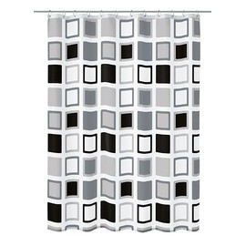 Kleine Wolke Clipper Shower Curtain, 100% PEVA, Anthracite Grey, 200 x 120 x 0.02 cm