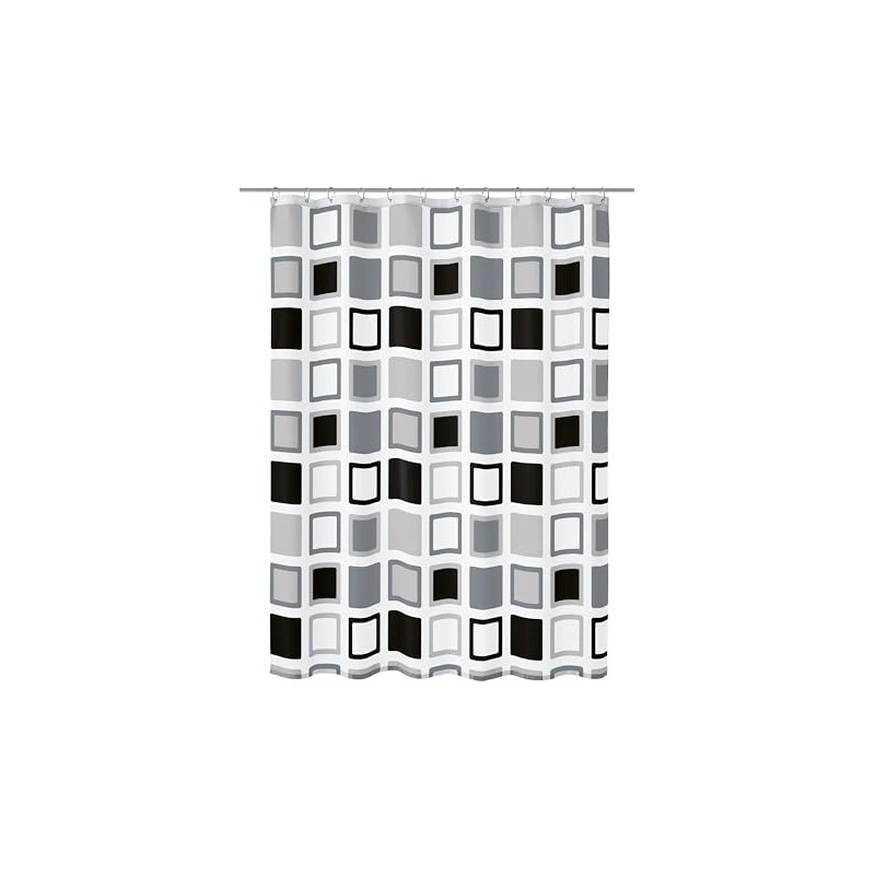 Kleine Wolke Clipper Shower Curtain, 100% PEVA, Anthracite Grey, 200