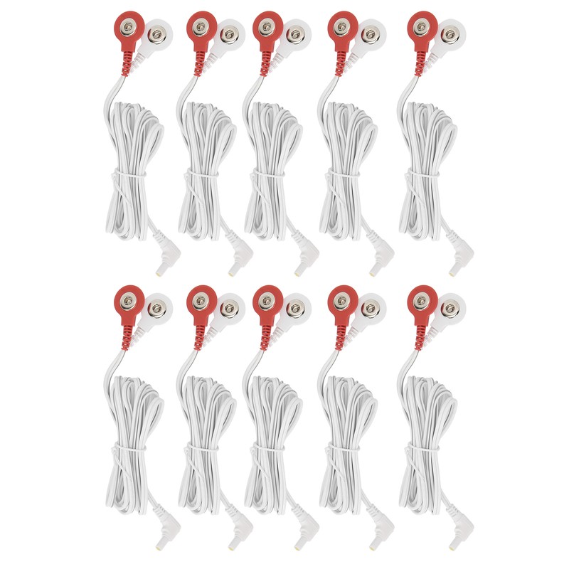 10pcs / bag 2.35mm 1.5m 2‑In‑1 Button Type Electrode Lead