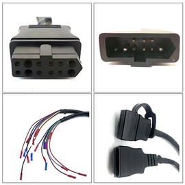 JUNRUO 9-Pin Truck and Plow Side Repair Harness Kit Compatible with Western Fisher Snow Plow Truck Side 49308 22336K 1315315 and Plow Side 49317 22335K 1315310