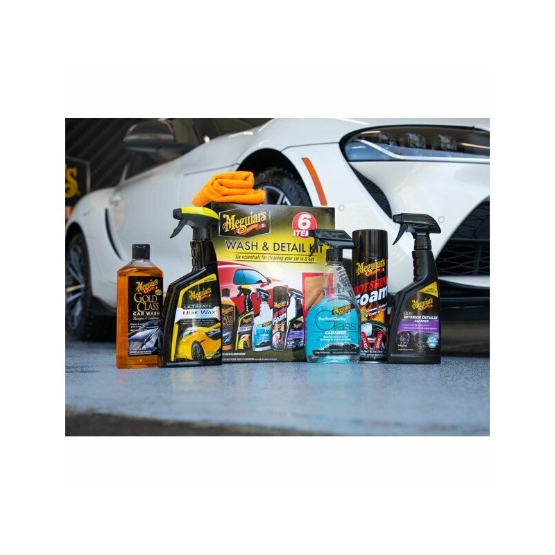MEGUIAR'S COMPLETE KIT 6 ESSENTIALS FOR CLEANING YOUR CAR