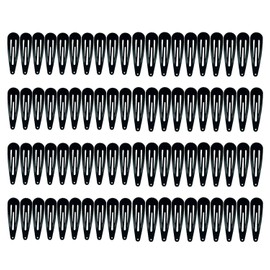 30,60 80 Pack Black 2 Inch Women Metal Snap Hair Clips Accessories No Slip Hair Barrettes Girls Women Hair Accessories (Black 80PCS)