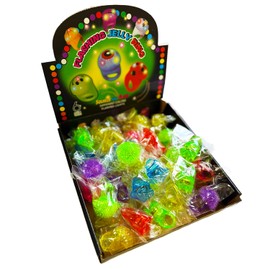 DINETTE 30 Piece Set of 30 Luminous Rings, Random Colors, One Size Fits Most, Kids, Adults, Sparkling Rings, LED, TPR, No Gemstone