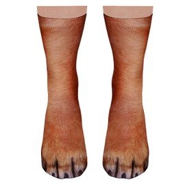 Chambom White Elephant Gifts for Adults - Funny Animal Paw Socks Gag Gifts Novelty Feet Paws Socks Christmas Stocking Stuffers for Men Women Teen - Dog Paw