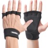 Fitness Strap Weightlifting Wrist Support Anti-slip Gloves Black/XL 2ea