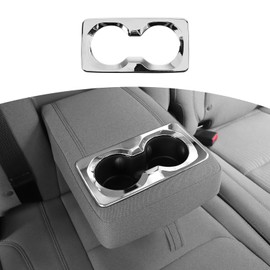 JOSHELA for RAM Rear Cup Holder Trim Cover Fit for Dodge RAM 2018-Present Chrome Interior Accessories 1pcs