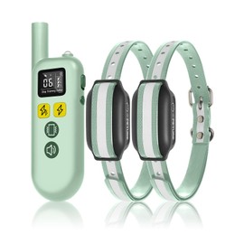 Peture Dog Training Collar, 3300Ft Range Anti Bark Collar, Security Lock & Flashlight, Rechargeable & Reflective Barking Collar, IPX7 Waterproof e Collar for 5-120lbs Small Medium Large Dogs (2 Pack)