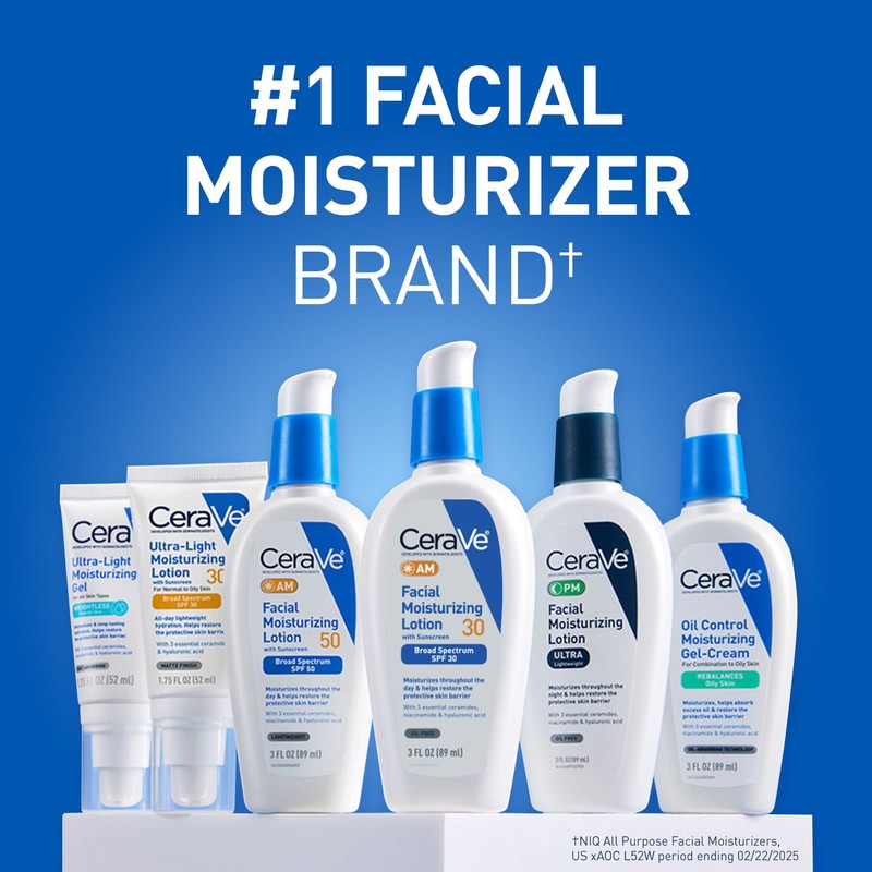 CeraVe Ultra-Light Moisturizing Lotion With SPF 30, Daily Face Moisturizer